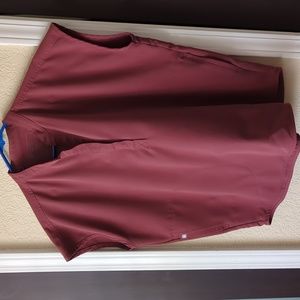 Figs Rafaela Scrub Top - Dark Cherry